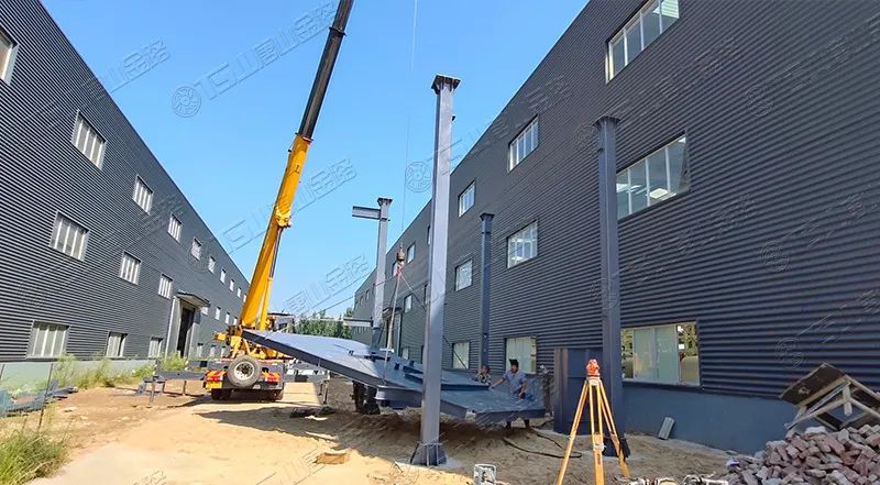 唐山金路廠區(qū)打造小型制砂樓，供客戶帶料試機(jī)